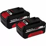 Einhell Paquete doble de baterías de iones de litio Power X-Change de 18 V y 4,0 Ah, 2 baterías de 4,0 Ah, compatibles universalmente con todos Einhell Herramientas eléctricas y máquinas de jardín PXC