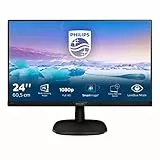 Philips - Monitor LED 243V7QJABF V-Line - IPS - 23.8' - 1920 x 1080 Full HD - Multimedia/Altavoces - VGA, HDMI, DisplayPort 1.2 - Negro