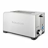 Taurus Mytoast Duplo Legend Tostador, 1400 W, Acero Inoxidable, 2 Ranuras, Gris