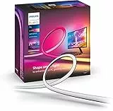 Philips Hue - Tira de luces led inteligente Hue Play Gradient para PC, 32-34', Luz Blanca y de Colores, sincroniza con el contenido de la pantalla, Compatible con Alexa y Google Home