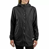 Carhartt Abrigo Rain Defender ligero, Relaxed Fit Para Mujer, Negro, XS