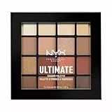 NYX Professional Makeup Paleta de Sombras de Ojos Ultimate Shadow Palette, 16 sombras ultra-pigmentada, Larga duración, Fórmula Vegana, Warm Neutrals