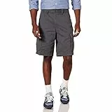 Amazon Essentials Pantalones Cortos Cargo de Corte Clásico de 25cm (Disponibles en Tallas Grandes y para Personas Altas) Hombre, Color Carbón, 34W