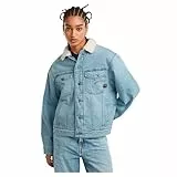 G-Star Para Mujer Relaxed Sherpa Jacket, Azul (sun faded cloudburst D25142-D536-G339), XL