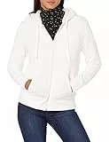 Amazon Essentials Chaqueta en felpa y forro de borreguillo con capucha y cremallera completa (disponible en tallas grandes) Mujer, Blanco Roto, S