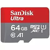 SanDisk 64GB Ultra, Tarjeta de memoria microSDXC, hasta 140 MB/s + adaptador SD, con Clase A1 de rendimiento de las aplicaciones, UHS-I Class 10 U1