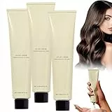 Crema de secado al aire para cabello rizado, cremas para peinar, hidratante y de textura natural, sin calor, fórmula ligera para todo tipo de cabello, 147 ml (3Piezas)