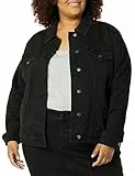 Amazon Essentials Chaqueta Vaquera (Disponible en Tallas Grandes) Mujer, Lavado Negro, XL