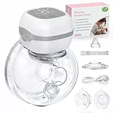 Sacaleches Electricos Manos Libres - Jheppbay Ligero Extractor de Leche Materna Portátil, Pantalla LCD, Sin BPA, Función de memoria, con 21mm/24mm Brida, 1 Pieza