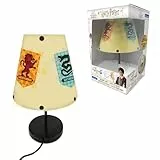 LEXIBOOK, Harry Potter, Lámpara de mesilla de Noche, Lámpara de Dormitorio Infantil con Pantalla, Luz Decorativa en Color Harry Potter, LT010HP