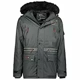 Geographical Norway Cayran Men Parka de Hombre, Noir, M