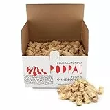 PODPAL Encendedor de Lana de Madera, Arranque de Fuego Natural, 500 Bolas de Fuego – Aprox. 5 kg | Encendedor Chimenea | Encendedor Barbacoa Chimenea | Pastillas Encendido Chimenea