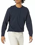 Amazon Essentials Sudadera Ligera de vellón de Rizo francés con Cuello Redondo y Manga Larga para Hombre, Azul Marino Oscuro, Talla M