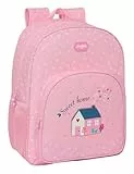 Glowlab KIDS SWEET HOME - Mochila Escolar Niño, Mochila Niño, Mochila Infantil, Adaptable a Carro, Ideal para Niños en Edad Escolar, Cómoda y Versátil, Calidad y Resistencia, 33x14x42 cm, Color Rosa