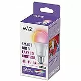 WiZ - Bombilla LED Inteligente Wi-Fi, A60 8,5 W (Eq. 60 W) casquillo E27, Luz Blanca y de Colores, con tecnología SpaceSense y compatible con Alexa y Google Home