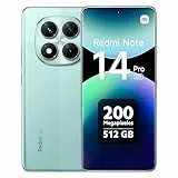 XIAOMI Redmi Note 14 Pro 5G - Smartphone de 12+512GB, Pantalla de 6.67' AMOLED FHD+ 120Hz, MediaTek Dimensity 7300-Ultra, cámara de 200MP, TurboCharge 45W, Cargador no Incluido, Verde (Versión ES)
