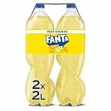 Fanta Limón - Refresco con 6 % de Zumo de Limón, Bajo en Calorías - Pack de 2 Botellas 2L