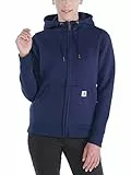 Carhartt Sudadera Full-Zip, Relaxed Fit, tejido de grosor medio Para Mujer, Azul marino, S
