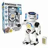 Lexibook Powerman - Mi robot interactivo para aprender y jugar, per imparare e giocare, para niños - baila, reproduce música cuenta chistes, lee cuentos, dispara discos - ROB50ES