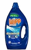 Wipp Express Limpieza Profunda, 55 lavados, detergente líquido quitamanchas, detergente para lavadora concentrado para coladas higiénicamente limpias