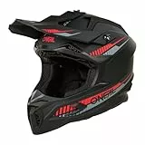 O'NEAL C-SRS Solid - Casco (Talla L), Color Negro y Rojo
