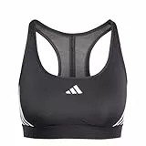 adidas Mujer PowerReact Train 3Stipes Bra, Black, XS