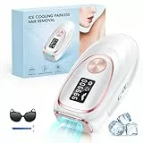 Depiladora de Luz Pulsada IPL con Función de Enfriamiento, 999,900 Flashes, 5 Nivel de Energía, Depiladora Láser Indolora para Mujeres, Hombres, Rostro, Axilas, Piernas y Cuerpo Blanco