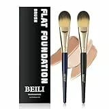 BEILI - Pincel de base de tinte, fundación Brush, brocha para base de maquillaje líquida, brocha para mascarillas, base de maquillaje profesional para cara, cepillo antiojeras, 2 unidades
