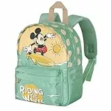 Disney-Mochila Joy, 22 x 27 cm, Capacidad 5L, Mickey Mouse Surf