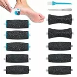 10 cabezales eléctricos de repuesto para limas de pies Scholl Velvet Smooth de repuesto, piedra pómez negra para pies, pedicura, removedor de piel dura, cabezales de rodillos compatibles con limas de