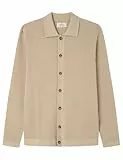 Springfield GG12 Openwork Knitted Cardigan Punto, Beige, M para Hombre