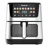 Taurus – Freidora aire Air Fry Digital 360 XL | 2100W | 8L | 12 programas | Pantalla táctil | Doble resistencia | Interior metálico | Precalentado | Libre de BPA y PFOA | Recetario online