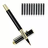 heavenlife Pluma de Caligrafía, Rotuladores Caligrafia, Caligrafía Bolígrafos Lettering Bolígrafos Set, Bolígrafos de Mano, Rotuladores Pincel con 10 Cartuchos de Tinta, Hand Lettering Pens Negro