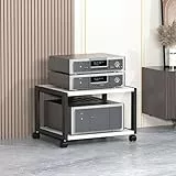 Soporte de audio – Torre multimedia moderna de pie con estantes de almacenamiento para sala de estar, oficina, juegos, dormitorio