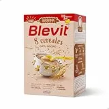 Blevit Superfibra 8 Cereales con Cacao | 500g | Papilla de 8 Cereales para Bebé desde los 12 Meses - Con Cacao, Vitaminas, Minerales y Fibra