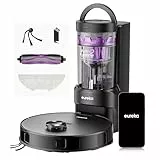 Eureka E20 EVO Plus Robot Aspirador y Fregasuelos 10000 Pa con Base Autovaciado, Navegación Láser, Duración de Batería 180 Min, Aspiradora Inteligente Antienredo para Suelos Duros, Alfombras, Pelo