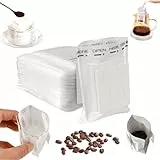 MOLIMOLI Bolsa de café de goteo desechable 40 piezas - Filtro de café para una taza, filtro de papel de café portátil para acampar, para colgar en casa, oficina ligera y portátil