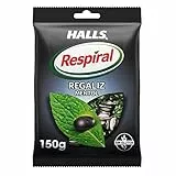 Respiral Halls - Caramelos Duros, Sabor Regaliz y MentoL, Bolsa de 150 g