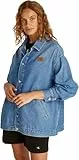 Calvin Klein Cazadora vaquera Mujer Denim Overshirt Oversized, Azul (Denim Light), XS