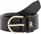 Tommy Hilfiger Cinturón Mujer Essential Effortless 3,5 cm con hebilla de espiga, Negro (Black), 90 cm