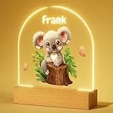 iDIY Lampara Bebe con Nombre - Regalo Bautizo Niña Niño, Regalos Bebes Recien Nacidos Originales, Regalo de Cumpleaños y Comuniones - Koala