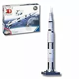 Ravensburger - Puzzle 3D Adultos NASA: Apollo Saturn V | Puzzles 3D para Adultos Y Niños De 8 Años O Más | Maquetas para Montar De 504 Piezas | Regalos Niños 8 Años O Más