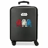 Joumma Star Wars R2D2 Maleta de Cabina Negro 38x55x20 cms Rígida ABS Cierre de combinación Lateral 35L 2 kgs 4 Ruedas Dobles Equipaje Mano