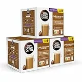 NESCAFÉ Dolce Gusto Café con Leche - Cápsulas de Café, 90 Cápsulas (3 x 30) - Intensidad 7 - Originales para cafeteras Dolce Gusto