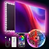 Liwqolx Tira LED 4M, RGB Luces LED Habitación, 30 LED/Metro con Mando a Distancia y Aplicaciones, Sincronización Musical, Pantallas de Televisión o Computadora de 50 a 70 pulgada Cocina Dormitorio