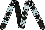 Fender Guitar Strap Monogrammed 2'' Black / Light Grey / Blue