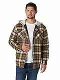 Wrangler Authentics Men’s Long Sleeve Quilted Line Flannel Jacket with Hood