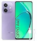 OPPO A40 - Smartphone Libre, 8GB(4GB+4GB) 128GB, Pantalla HD+ LCD 6.7', Cámara 50+2+8 MP, Android, Batería 5100mAh, Carga Rápida 45W - Morado