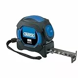 DRAPER 04771 Cinta métrica de bloqueo automático, 8 m, 25 mm, azul y negro, talla única
