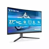Philips 27M2C5200W Monitor 27 Pulgadas FHD, 280Hz, Fast VA, 0.3 MPRT, Adaptive Sync., HDR10, FreeSync Premium, Altura Ajustable (1920x1080, 2X HDMI 2.0, 1x DP 1.4), Gris Oscuro